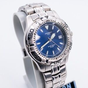 Casio Vintage Argent ARG-100 38mm Japan Import Date Blue Dial Watch